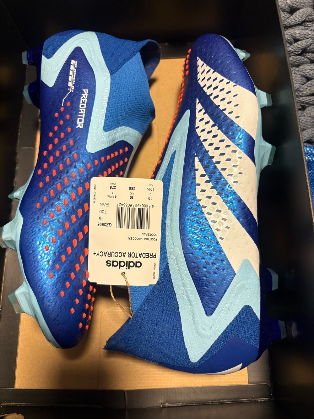 adidas Predator Accuracy+ FG Black Box with Blue Accent